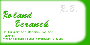 roland beranek business card